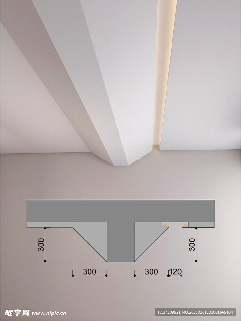 顶上天花有梁的弱化方法家居装修