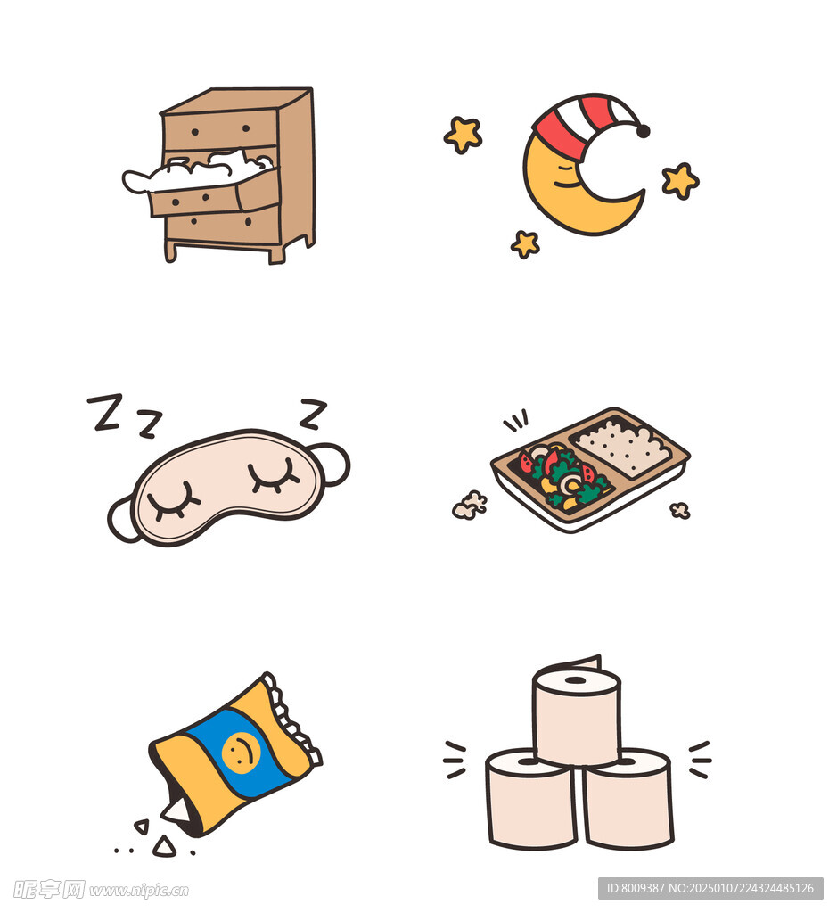 可爱风格矢量图标