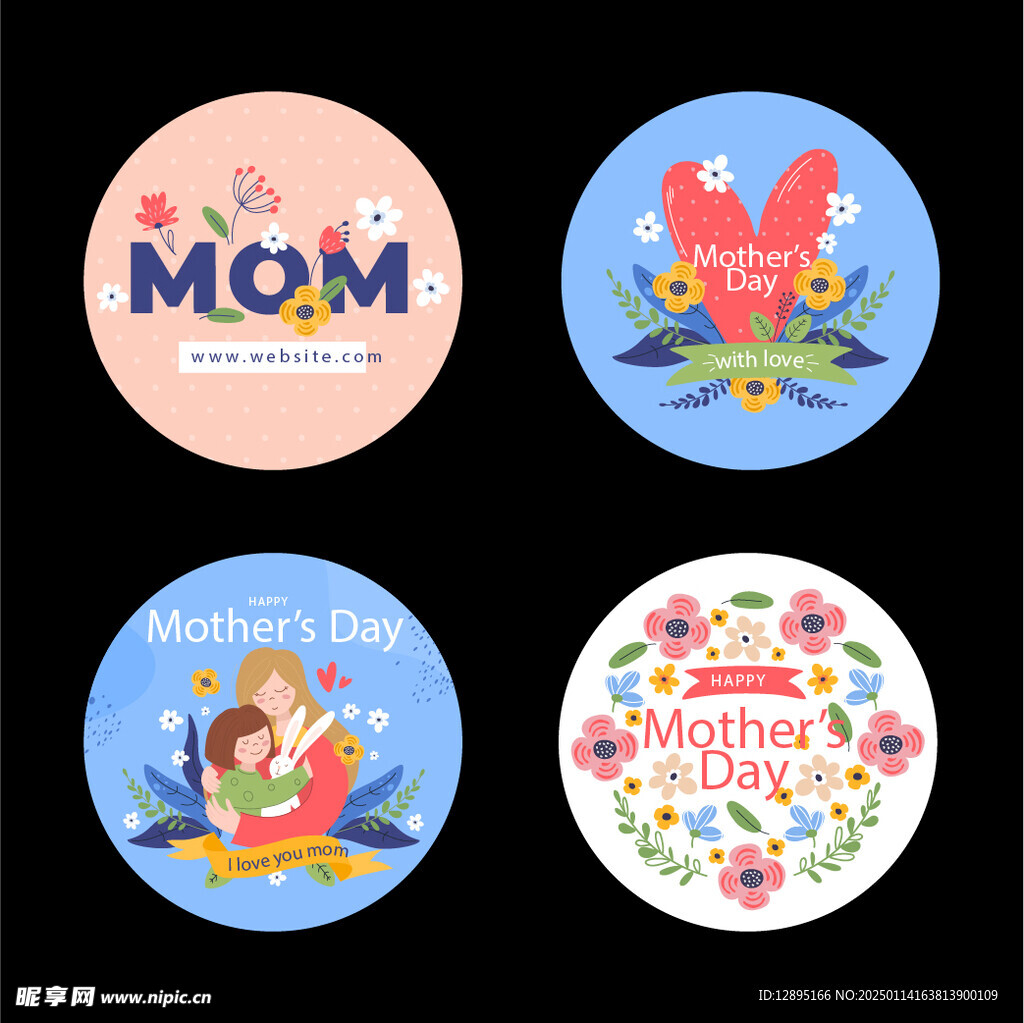 母亲节标贴