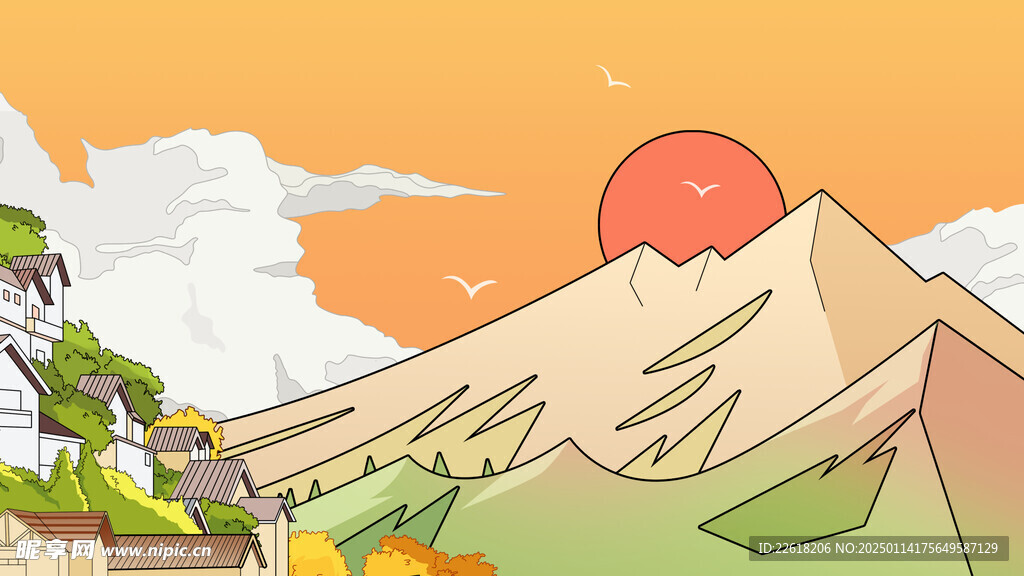 夏日旅游海报素材