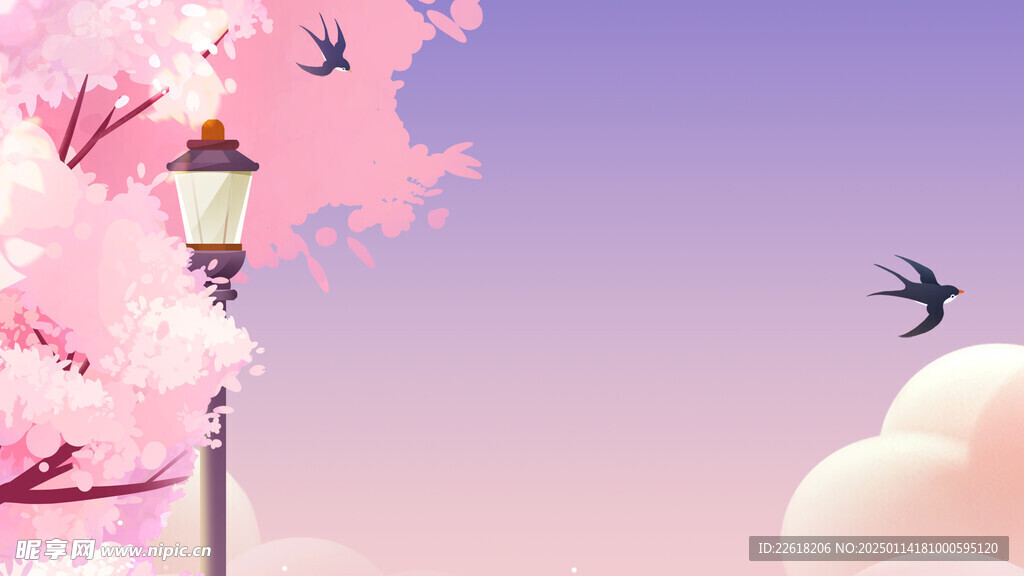 樱花文化节海报背景