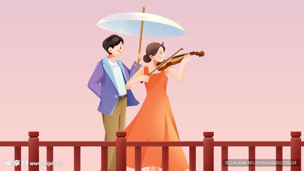 看樱花背景海报素材