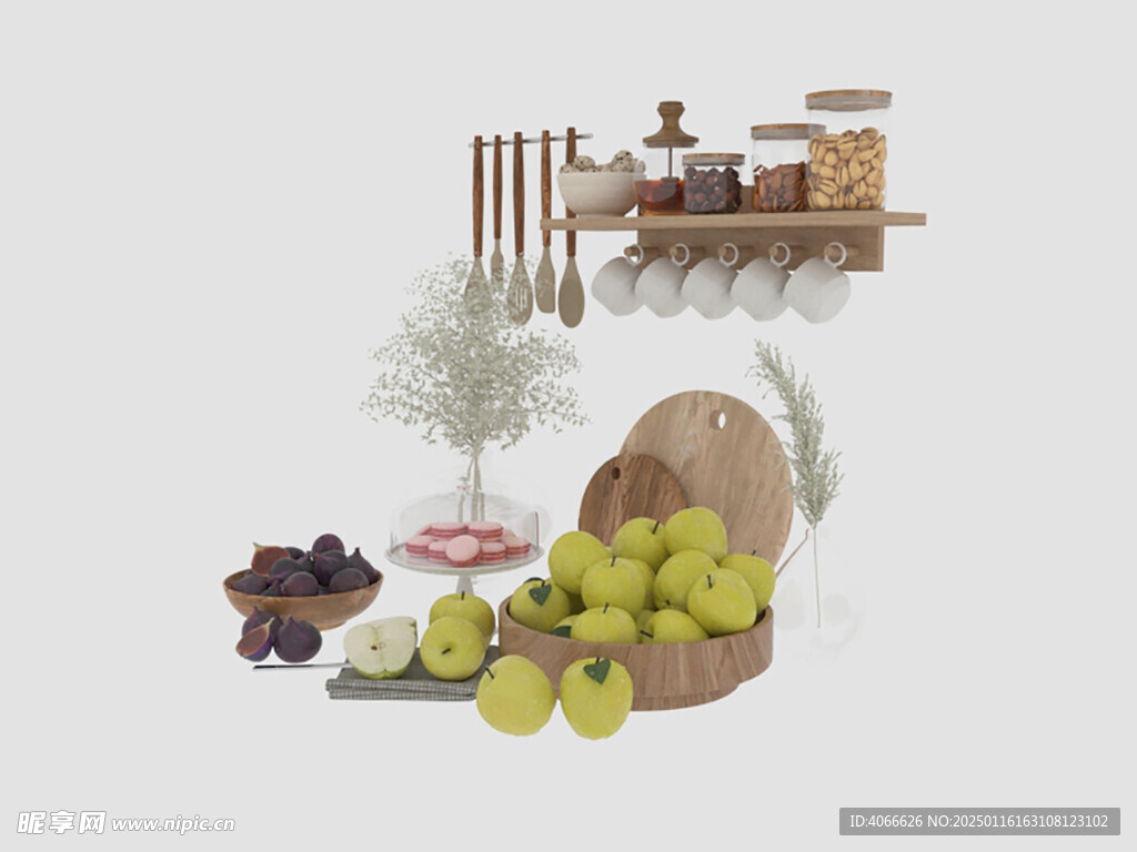 厨房食品餐具3D模型
