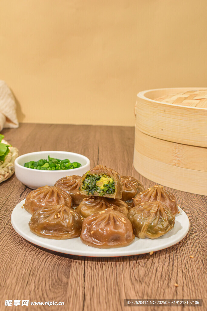小笼包 荞麦包 