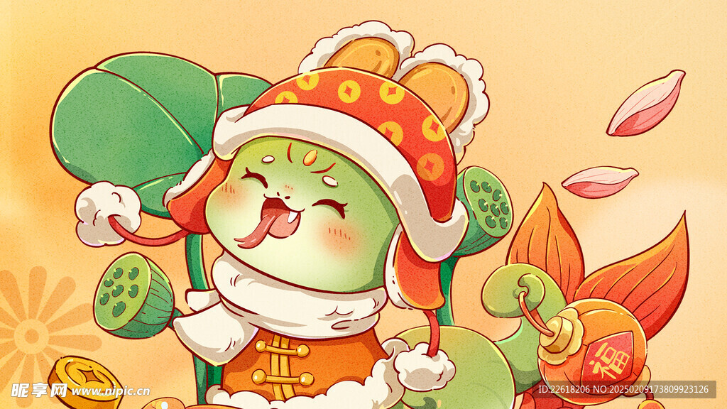 蛇年海报背景素材