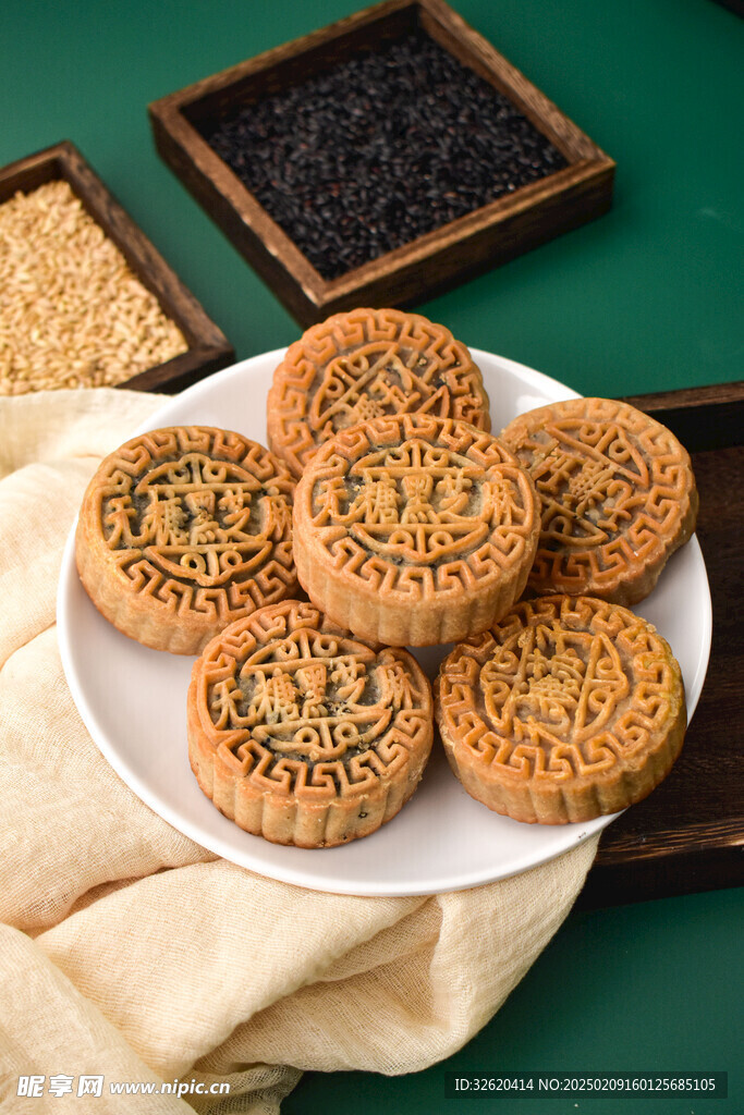 黑芝麻月饼 茶点