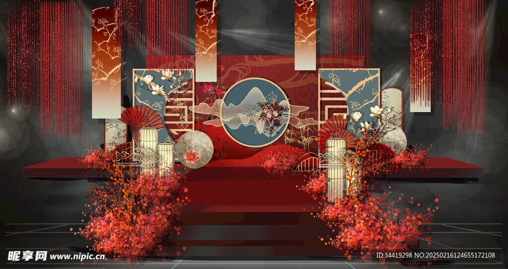 结婚背景效果图