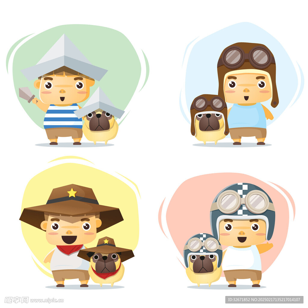 卡通小孩