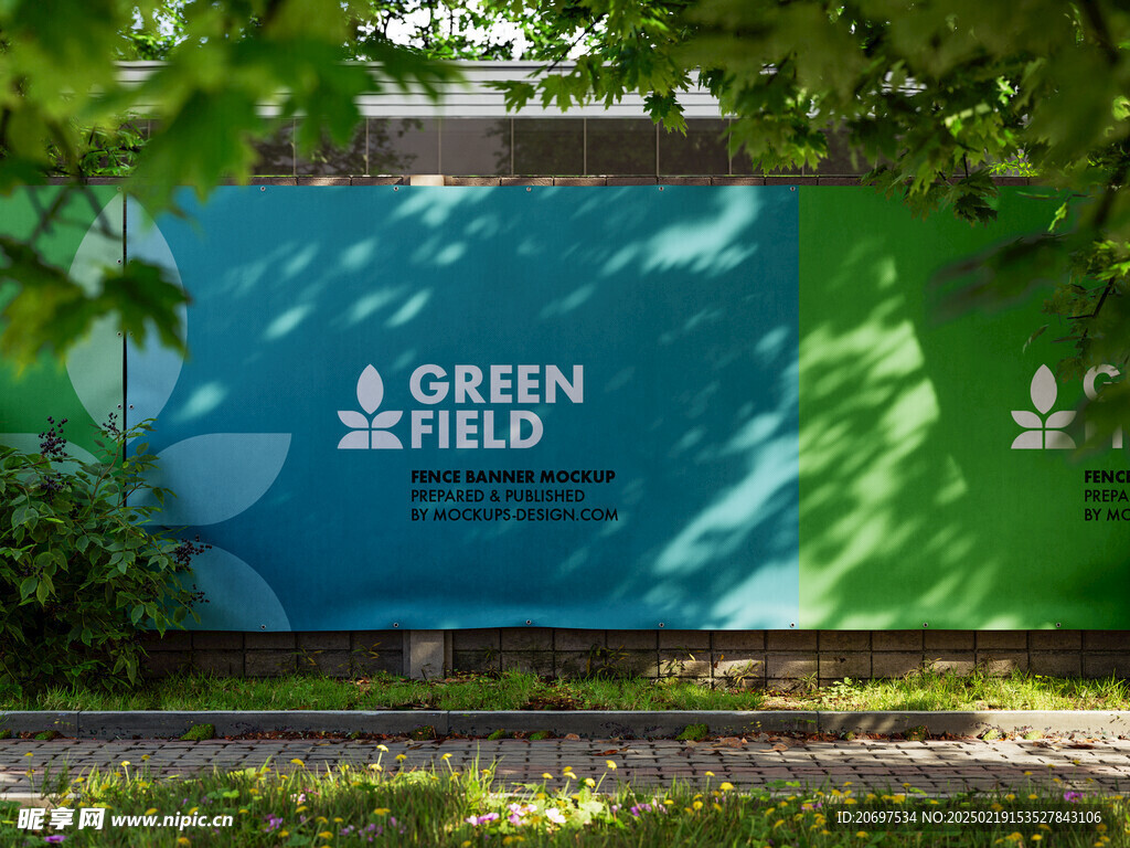 户外围墙广告样机