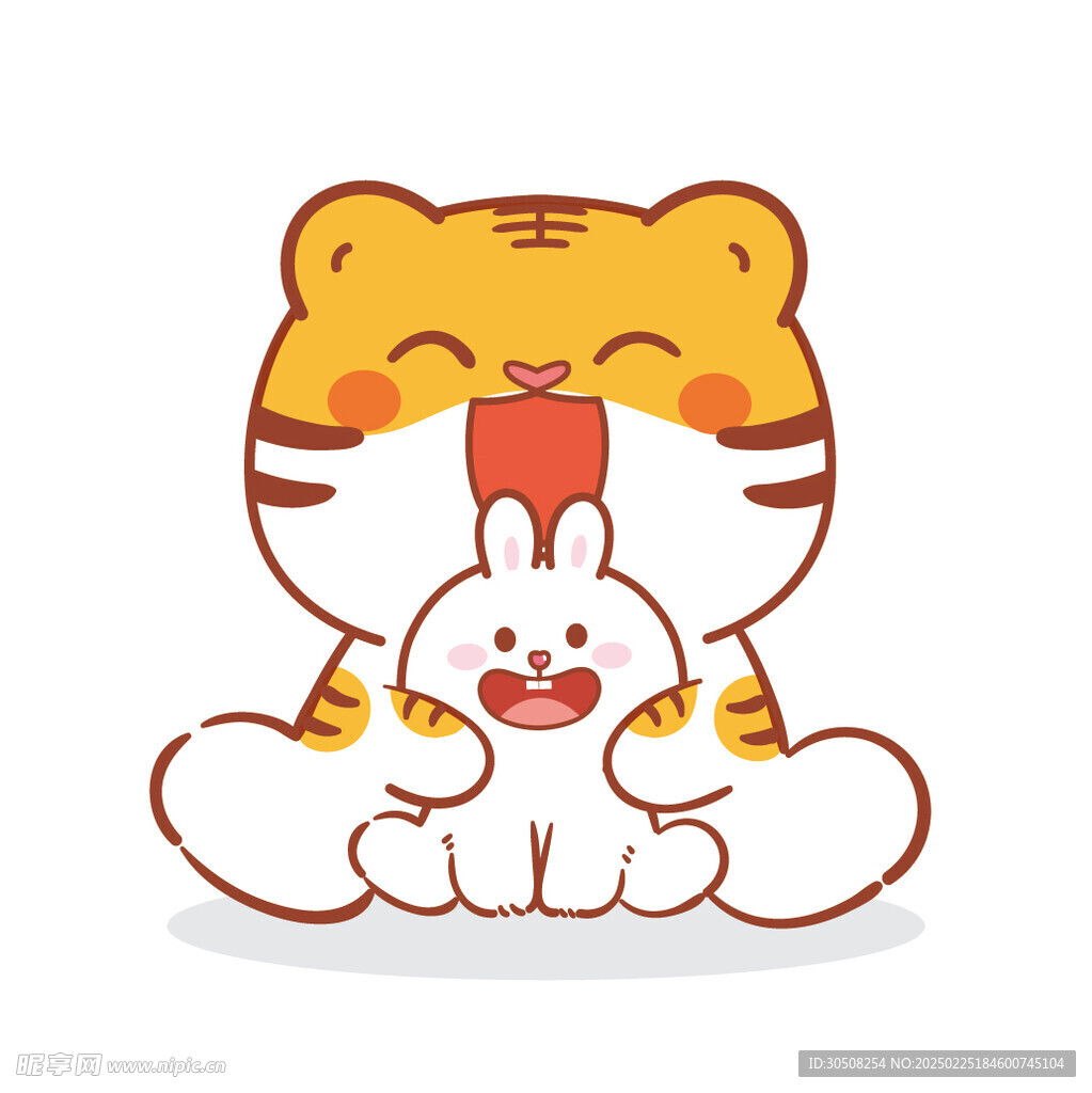 虎宝宝摆件卡通插画