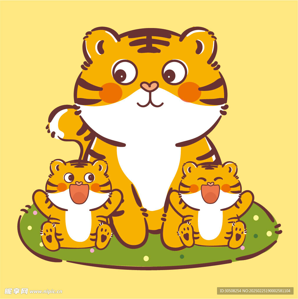 虎萌萌宝宝卡通可爱
