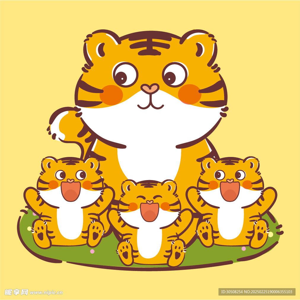 虎萌萌宝宝卡通可爱