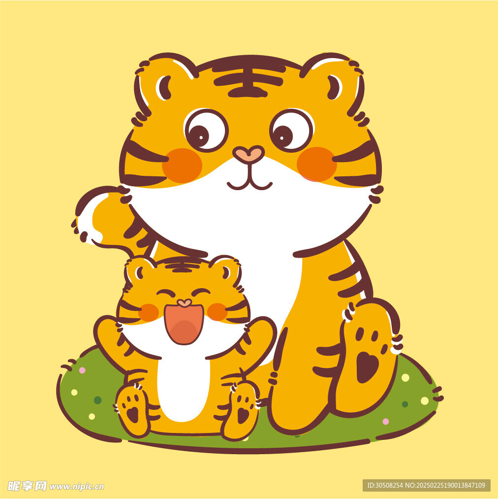 虎萌萌宝宝卡通可爱