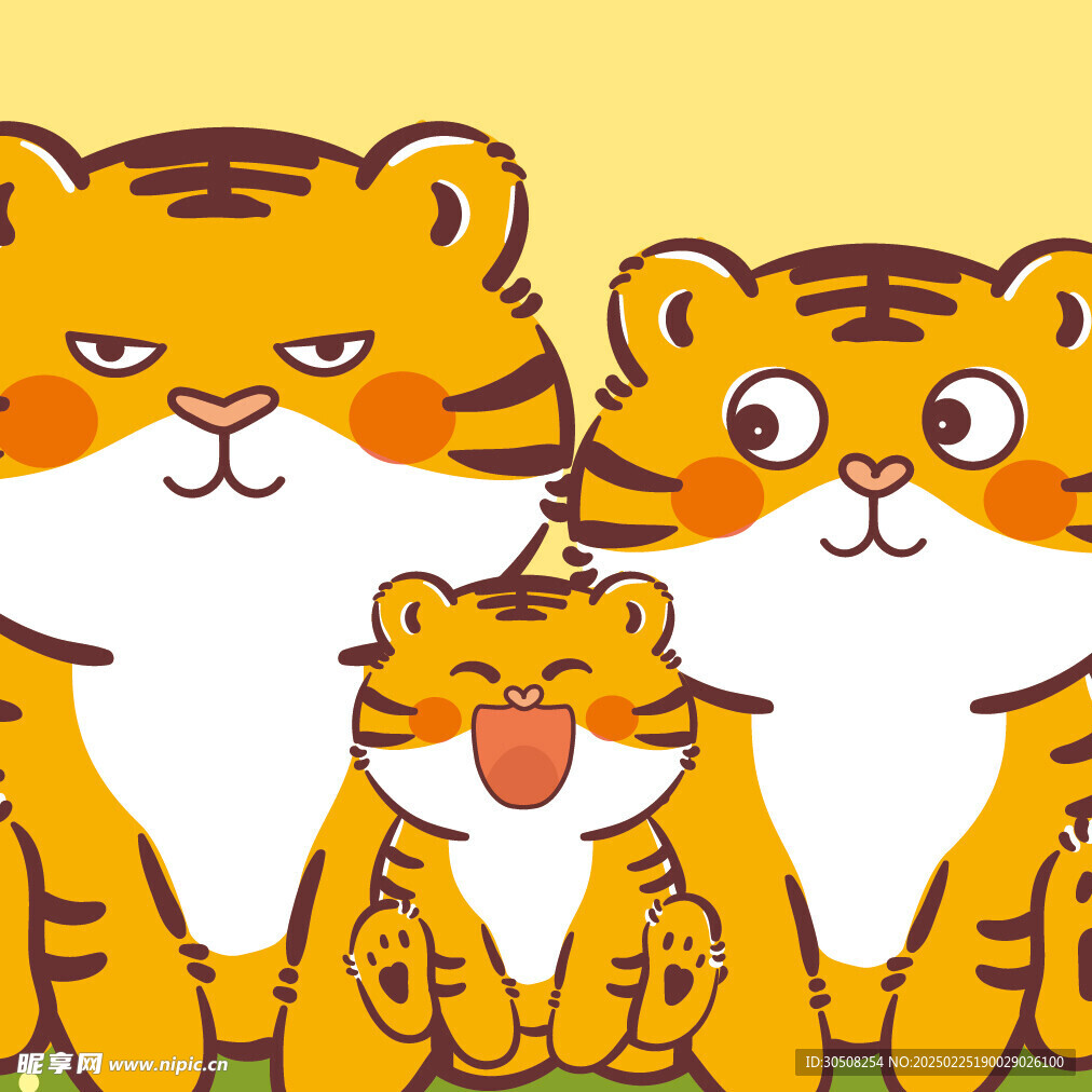 虎萌萌宝宝卡通可爱