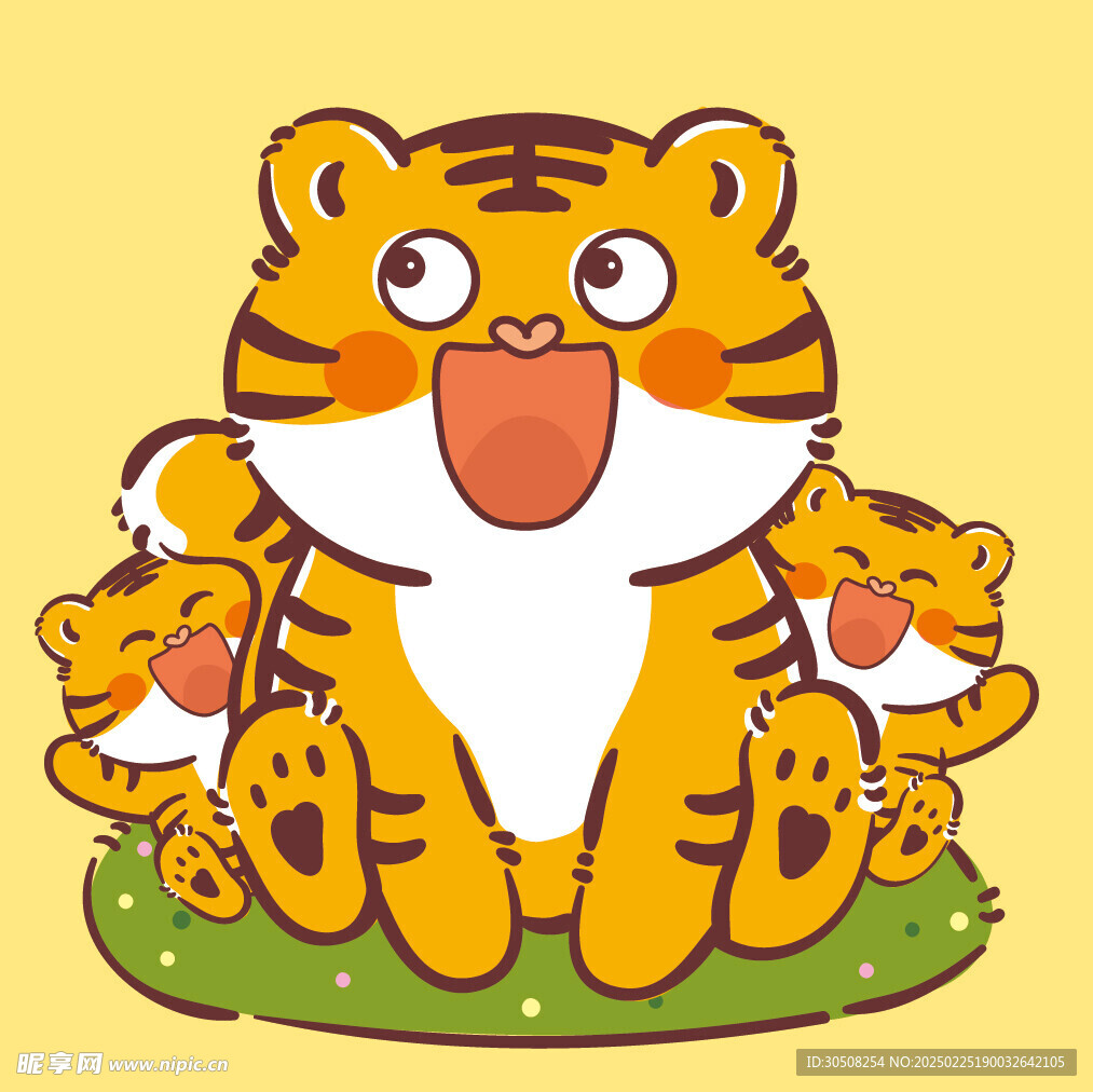 虎萌萌宝宝卡通可爱