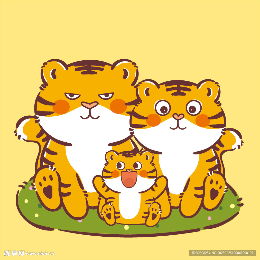 虎萌萌宝宝卡通可爱