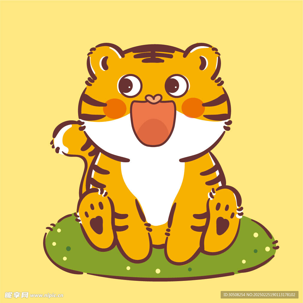 虎萌萌立体卡通可爱
