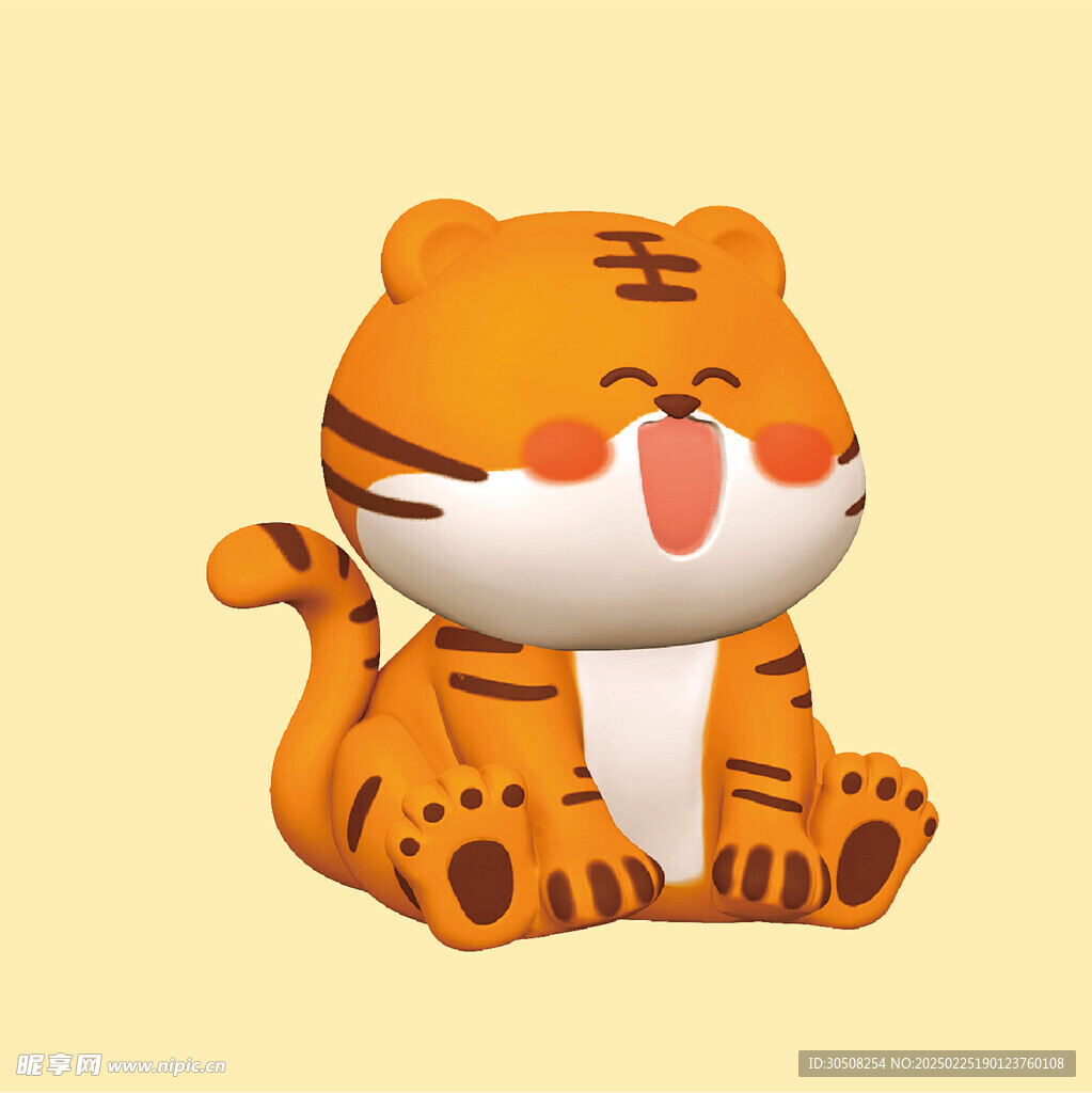 虎萌萌立体卡通可爱