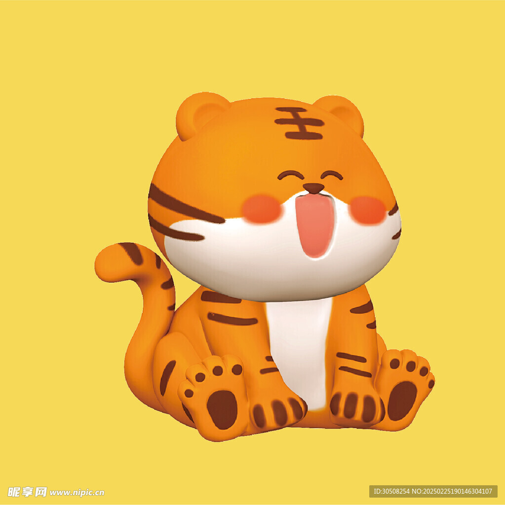 虎萌萌立体卡通