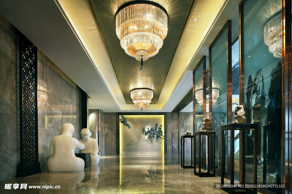 中式餐厅过道前厅