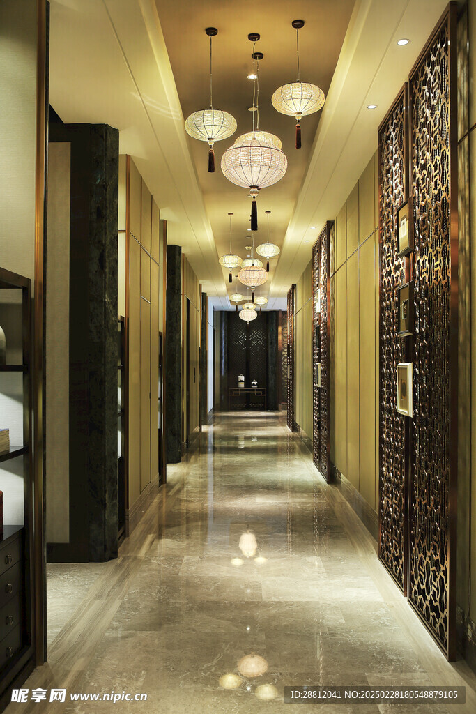 高端中餐厅过道