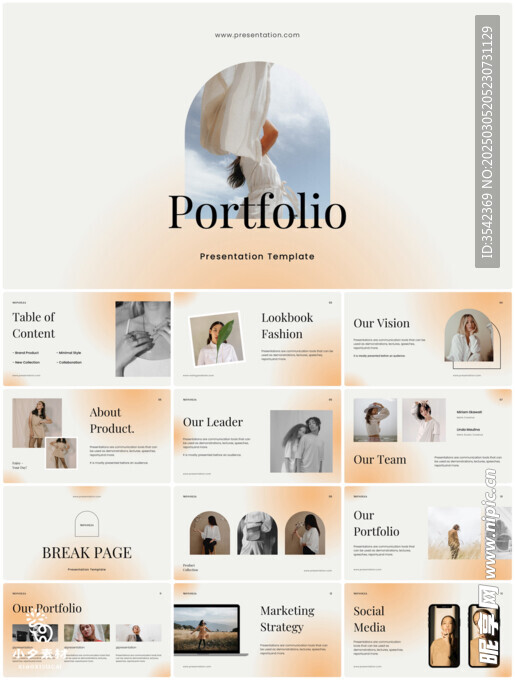 个人简介作品集PPT图片