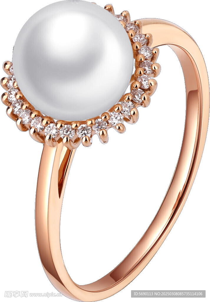 珍珠镶嵌戒指