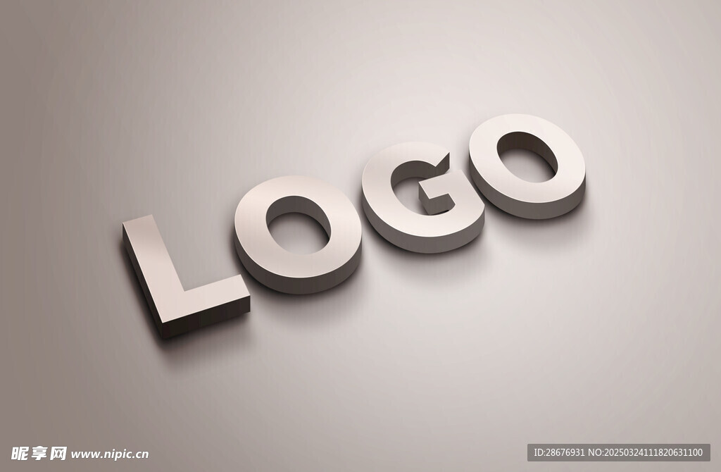 3D立体金属LOGO样机