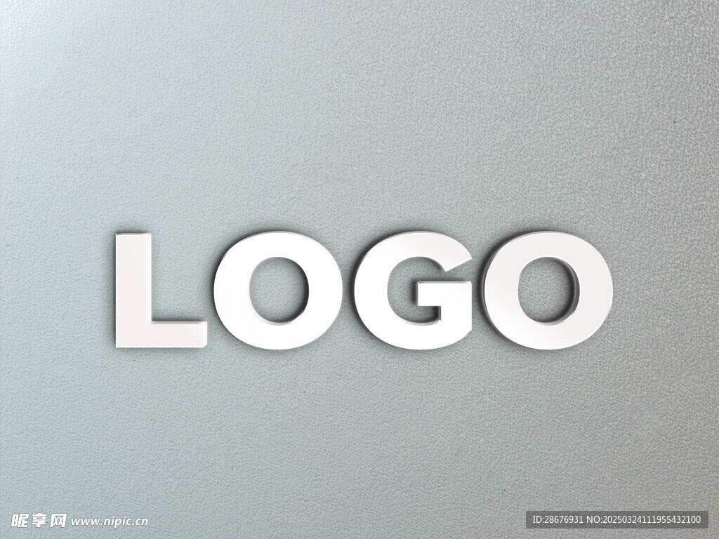 3D立体金属质感LOGO样机