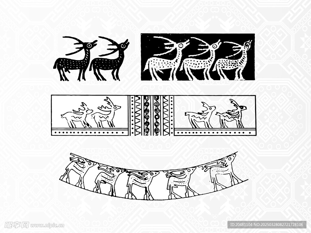 广西壮族小鹿图腾