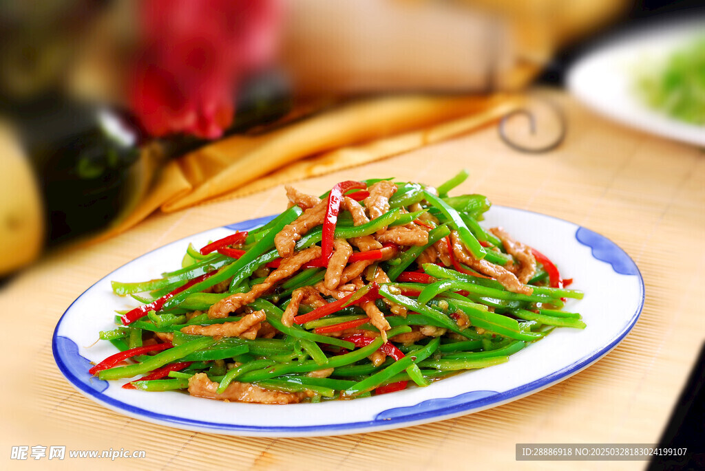葱爆青椒肉丝