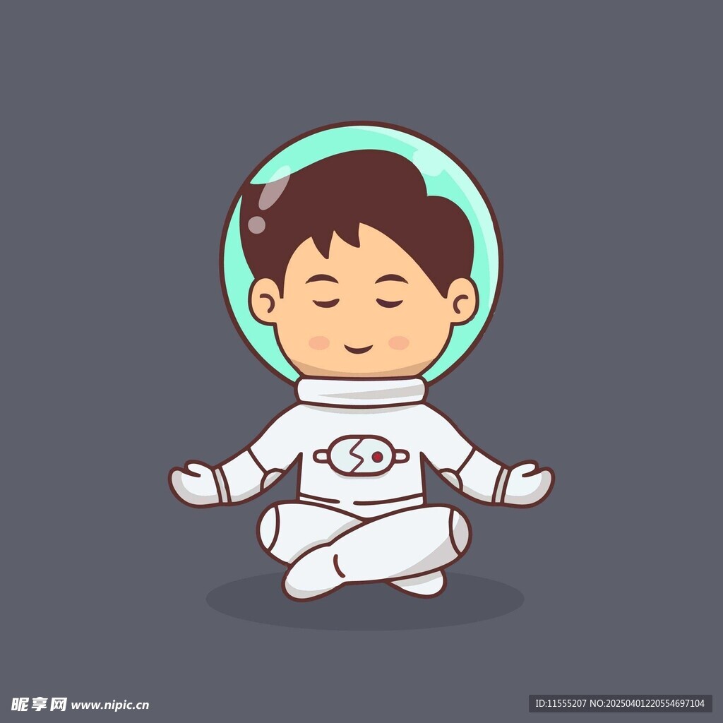 瑜伽静坐的宇航员