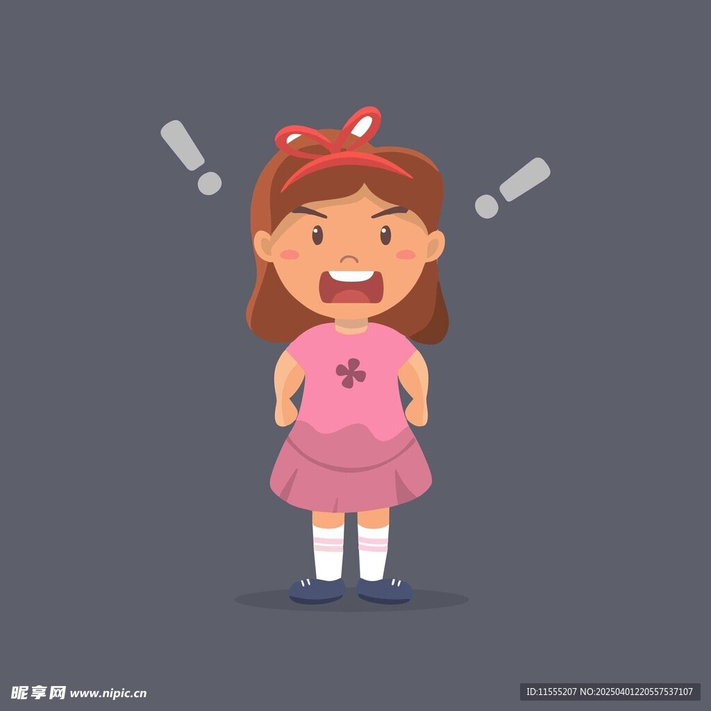 表情惊讶的女孩