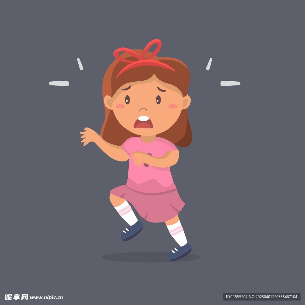 表情惊恐的女孩