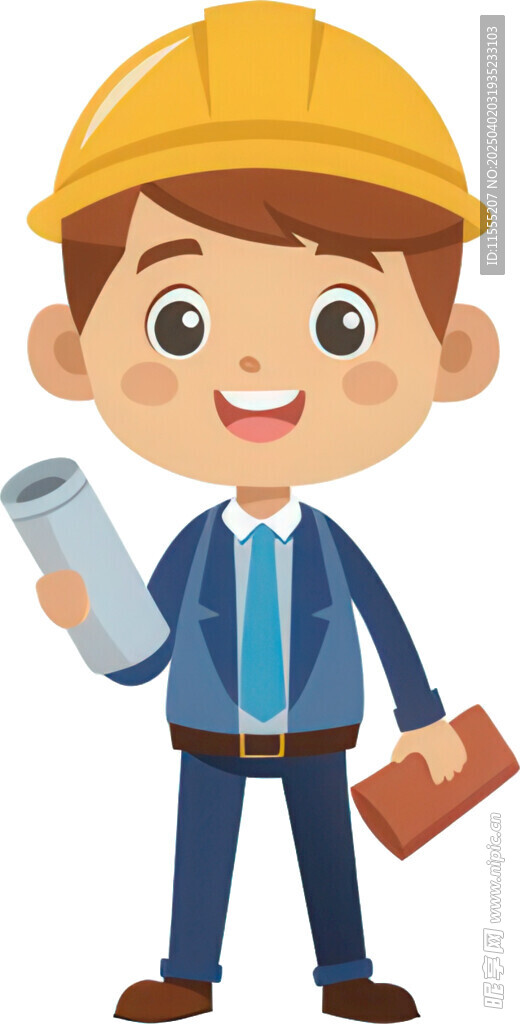 男孩拿工具模样认真专注
