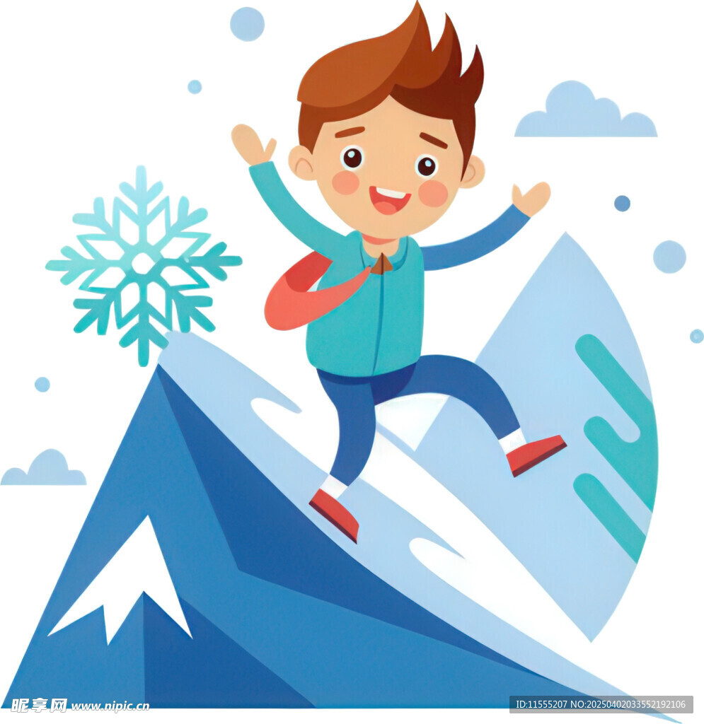 玩耍玩具的孩子登雪山