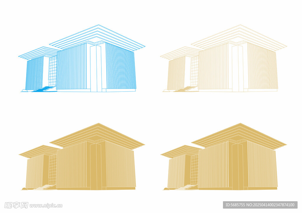 四川省图书馆线描