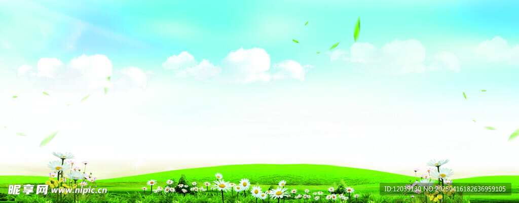 美丽蓝天白云背景