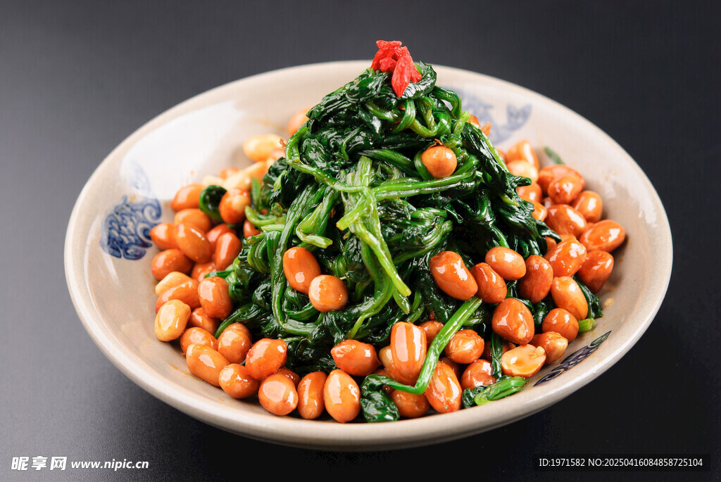 陈醋菠菜花生米