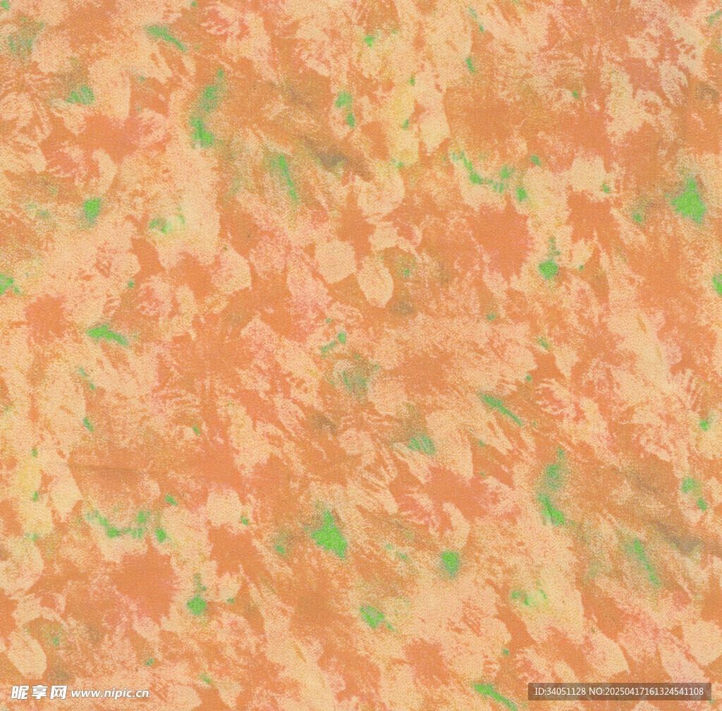 橙色绿斑抽象纹理图案