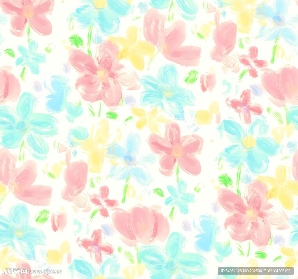 清新花卉图案背景纹理