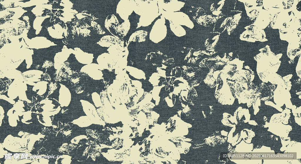 复古花卉图案纹理背景