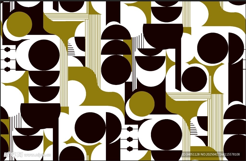 几何图案复古风装饰元素