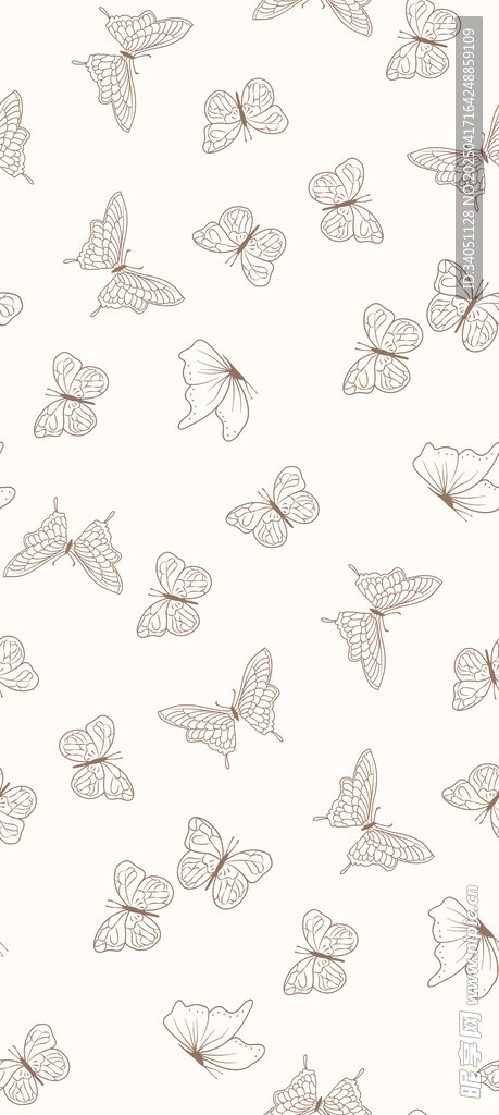 简约蝴蝶图案背景纹理