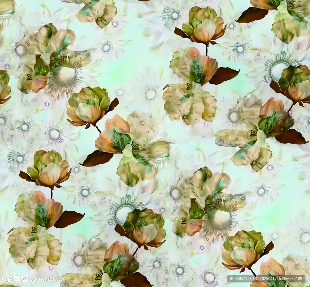 花卉图案背景纹理素材