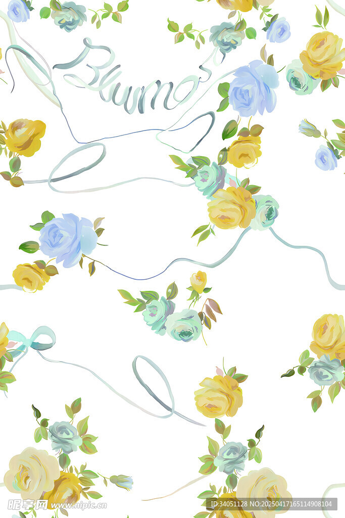 花卉图案背景设计素材