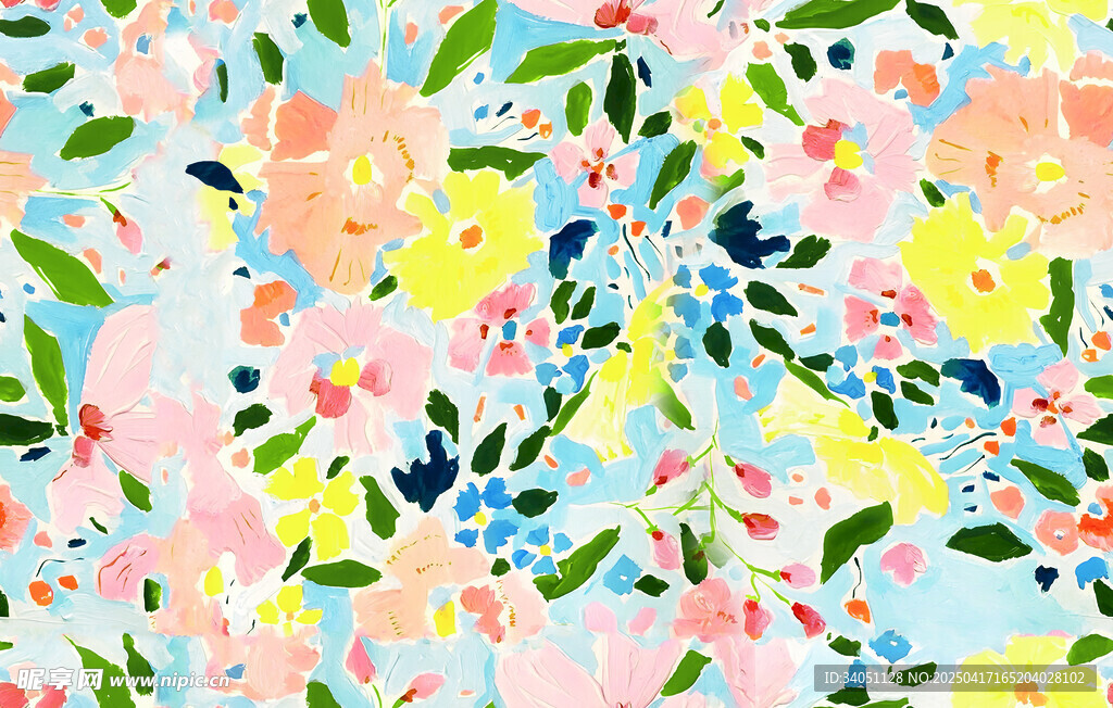 清新花卉图案背景设计