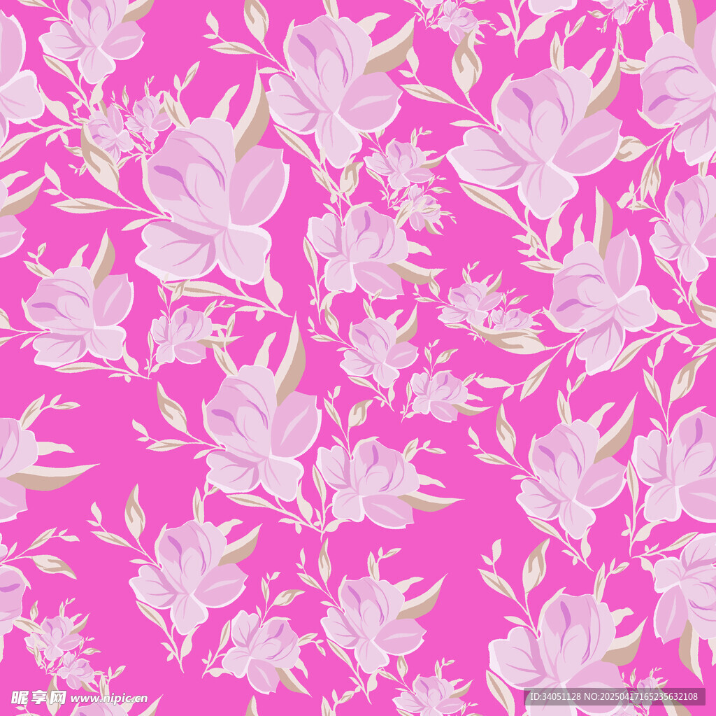 粉色花卉图案背景纹理
