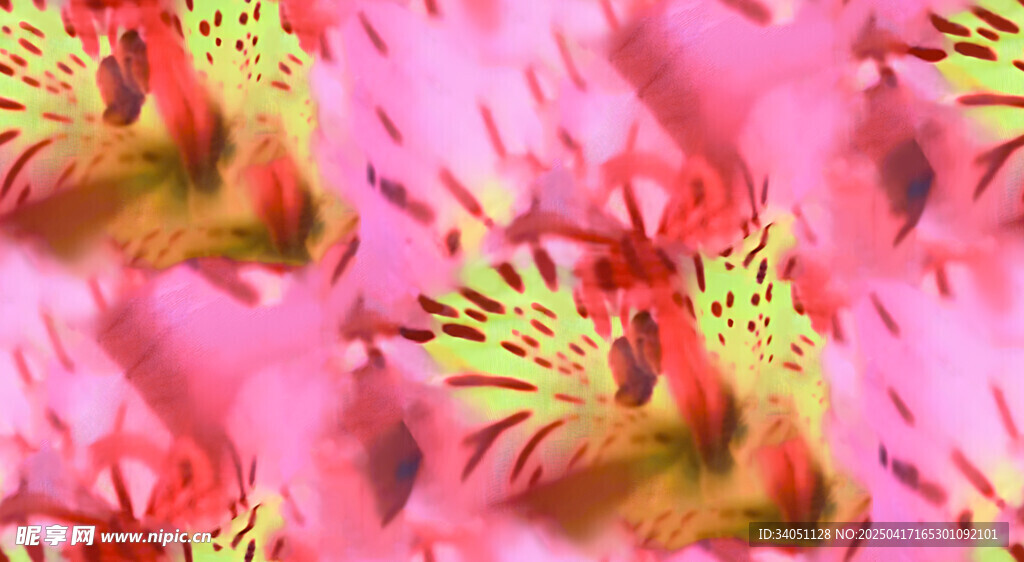 粉色花卉抽象图案纹理