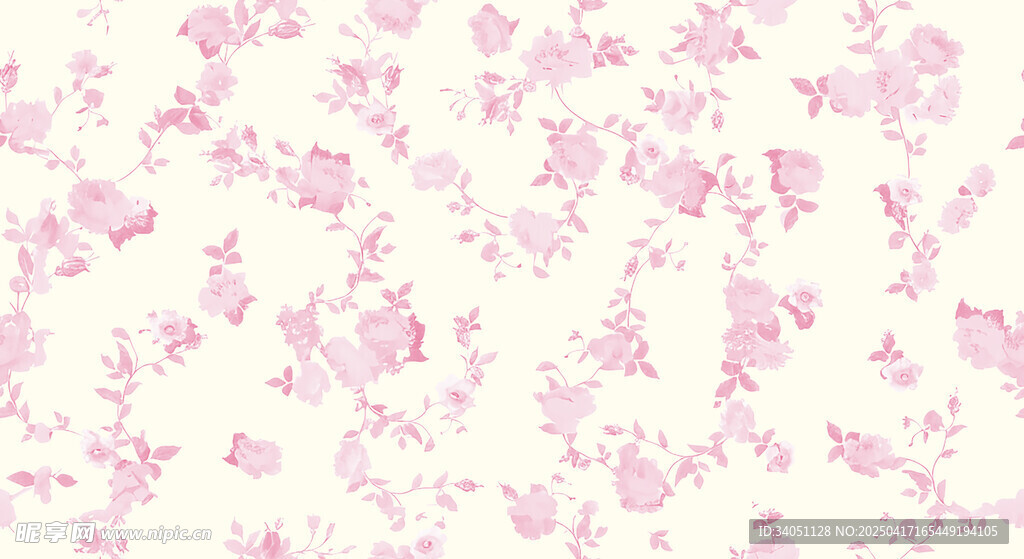 粉色花卉纹理背景图案